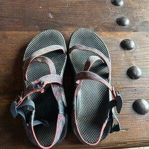 Chaco Black and Red Sandals
